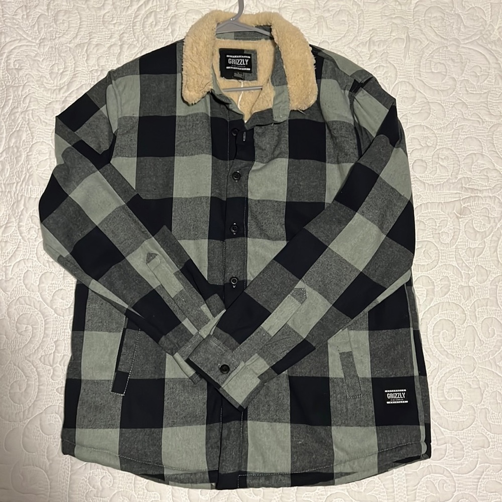 Grizzly Mens Flannel w/Sherpa Lining